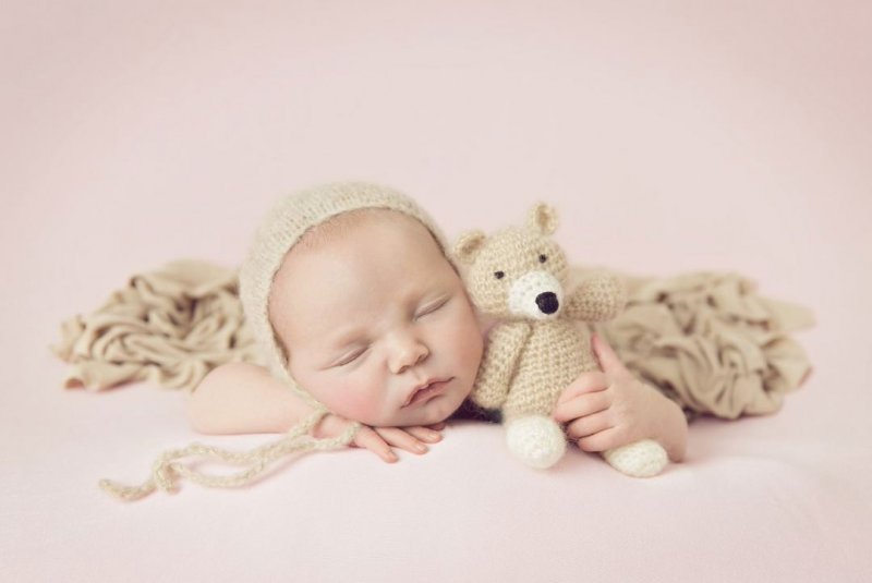 Newborn Baby with teddy